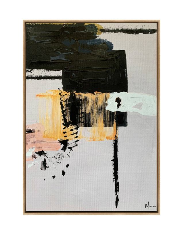 Formelle Single Picture Frame Painting on Wood, 180cm H x 94cm W, Oak
