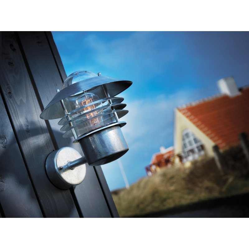 Vejers 23cm H Outdoor Wall Lantern, Galvanized Steel