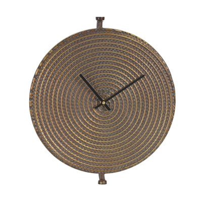 Horloge murale en bronze avec support suspendu 15 po D-85323DS