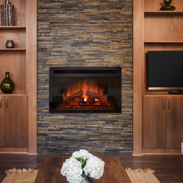 Orren Ellis Kingsley 30'' W Electric Fireplace Insert u0026 Reviews | Wayfair