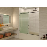 Galaxy 56 - 60 in. x 60 in. Fully Frameless Fluted Sliding Bathtub Door