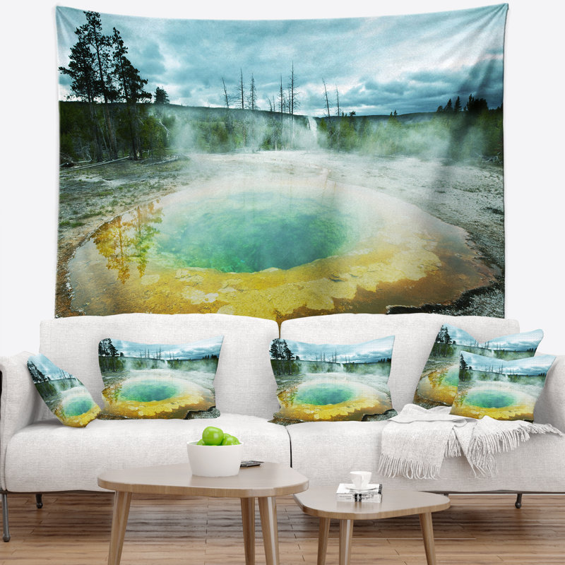 Tapisserie «Morning Glory Pool Under Clouds», H 50 po x l 60 po