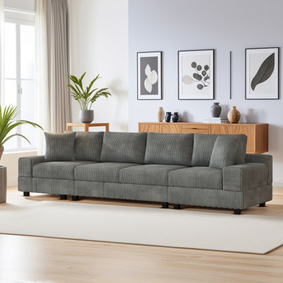 137" Modular Sofa for Living Room, Cloud Sectional Couches Tool-Free Assembly
