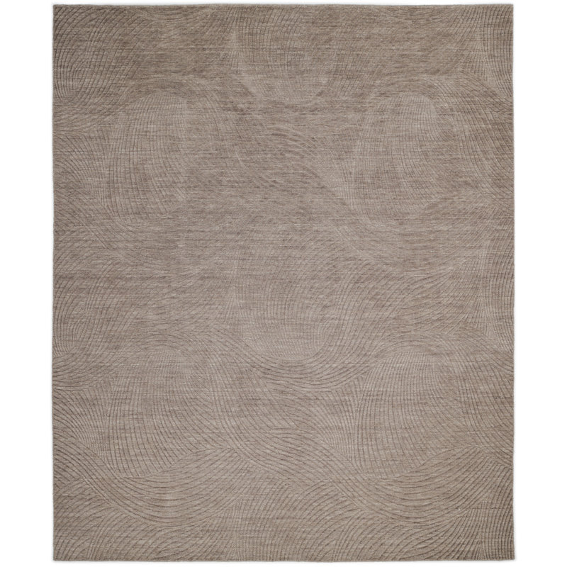 Tapis fait à la main Ayr - 3 pi 0 po x 5 pi 0 po, Rectangle 10 pi x 14 pi, Marron foncé