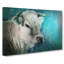 Cow In The Meadow With Blue Light - Wrapped Canvas-55370655