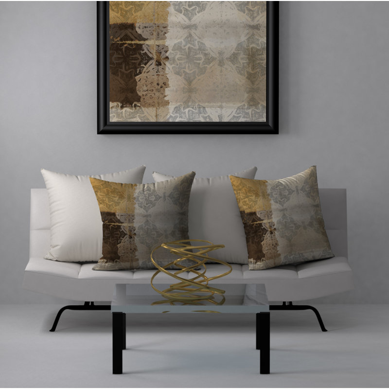 Housse et insert de coussin carré précieux, 18" x 18"
