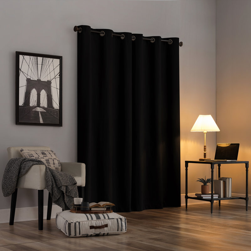 Thermal 100% Blackout Grommet Curtain Panel - Basics by Wayfair™, 40" W x 84" L, Silver Gray