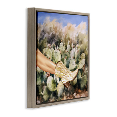 Cowgirl Boot & Cactus