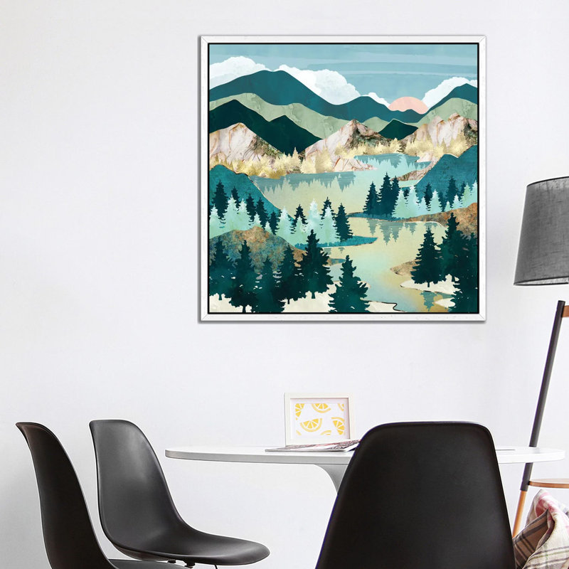 Winter Sun - Print on Canvas, 93.98 cm H x 93.98 cm W, White Framed
