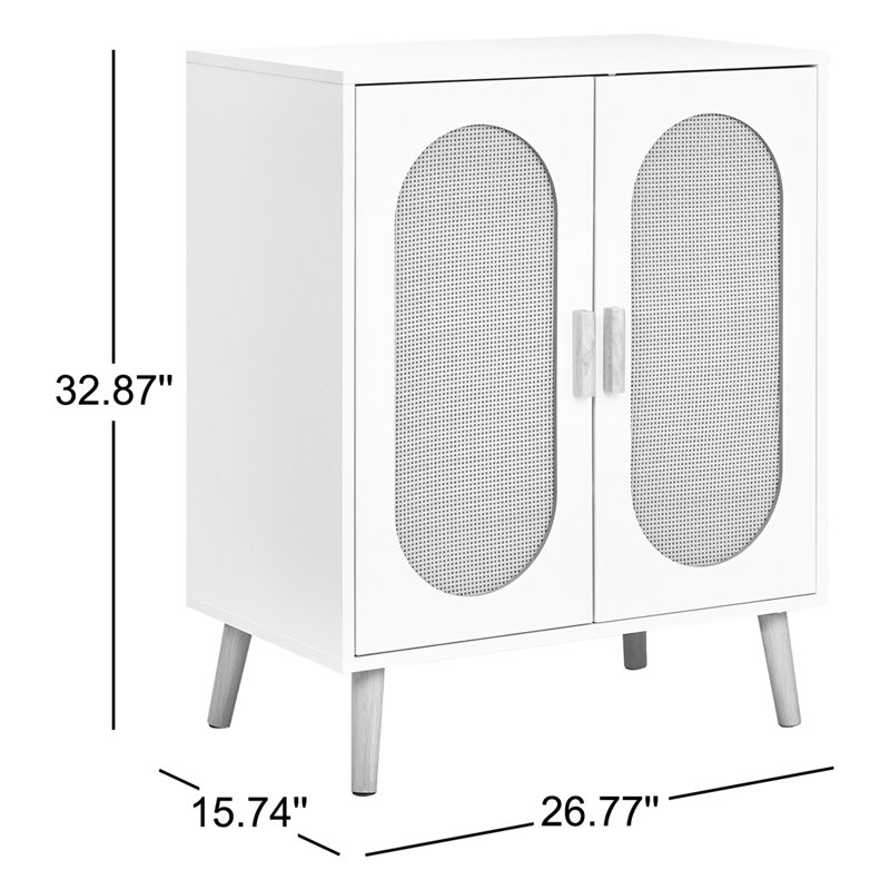 Armoire de rangement pour chaussures Rubenstein, Blanc