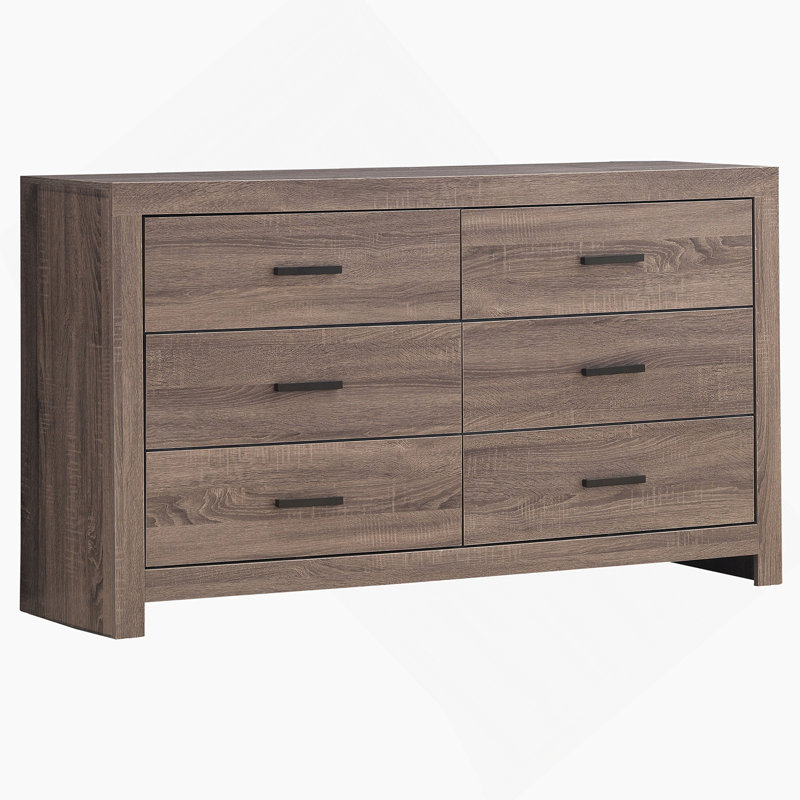 Commode 6 tiroirs Oak, Chêne