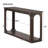 50'' Console Table With Rounded Tabletop, Bottom Shelf And Solid Wood Legs