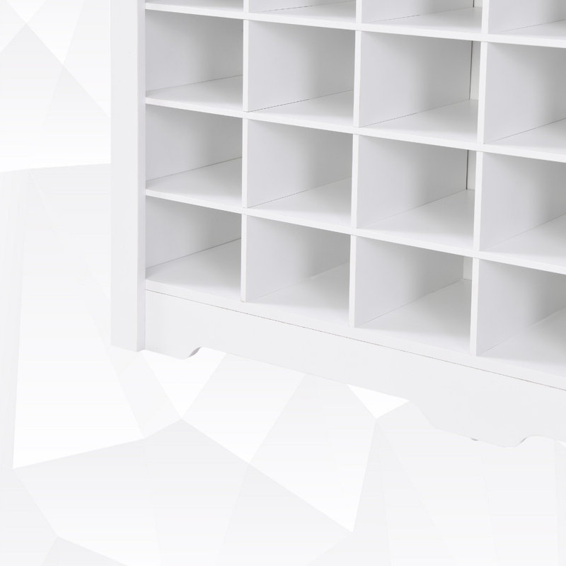 30 Pairs Shoe Storage Cabinet, White