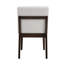 Chaises d'appoint en lin gris (2) - Accents de brun chaud Rembourrage de confort supérieur de 2 pièces en bois massif de fabrication exceptionnelle