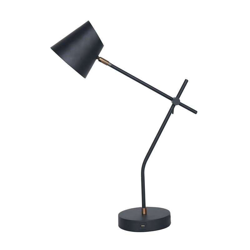 Lampe de bureau 25 po avec USB Nathen