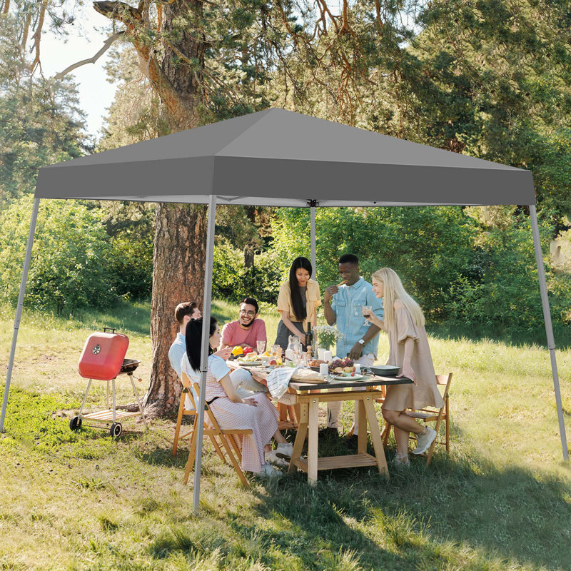 120'' W x 120'' D Metal Pop-Up Canopy, Gray