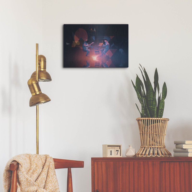  «Rhythms of the Galaxy» par Ann Klee, art mural en métal, 24 po x 16 po, H 16 po x l 24 po