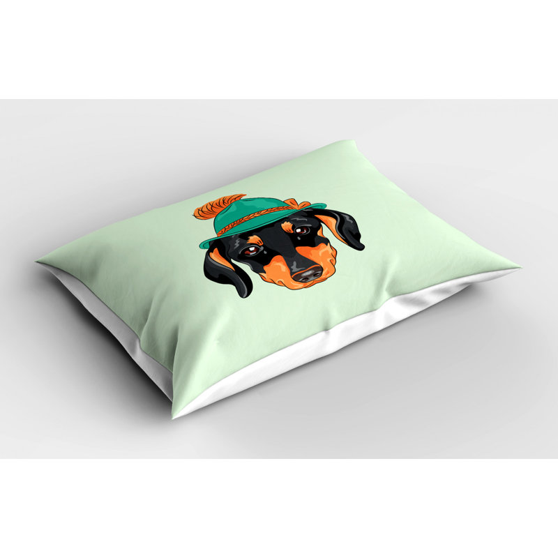 Dachshund Polyester Sham Set, Twin