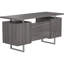 2 bureau gris patiné avec armoire et classeur pour bureau fonctionnel