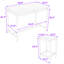 Ensemble de salle à manger 5 pièces Pipkin, table rectangulaire avec structure en acier et quatre tabourets pour les petits espaces-310902261-310902265