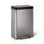 Reset 13 Gallon Kitchen Trash Can, Stainless Steel Hand Free Step Trash Can with Quiet-Close Lid-1121578208