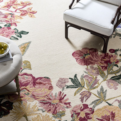 Jardin Hand Tufted Wool;Cotton Floral Indoor Rug