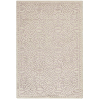 Dunaway Damask Wool Hand Woven Area Rug