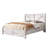  Tryston Farmhouse Queen Bed Frame with 49.2" Barn Door Headboard, White-506678665-506678666
