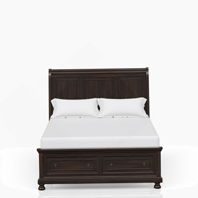 Antique Gray Queen Storage Bed