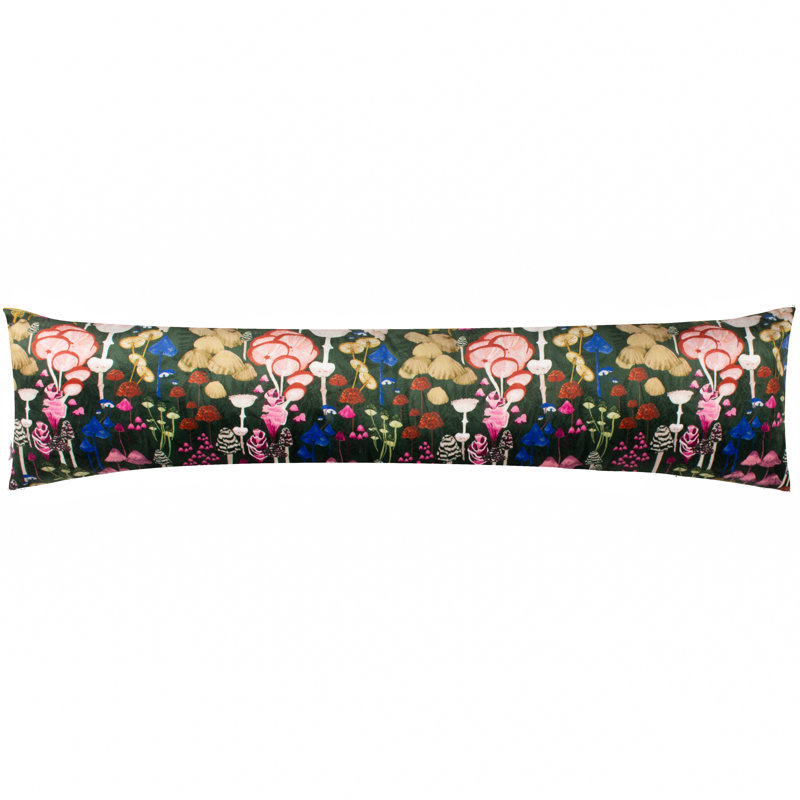 Amanita Abstract Rectangular Floor Cushion Cover, Green
