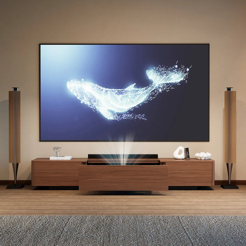 Meuble télé 126 po Walunt, Naturel, H 13,4 po x L 86,6 po x l 16,9 po
