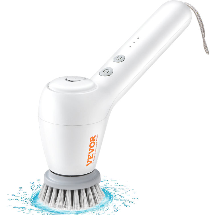 VEVOR Electric Spin Scrubber, Cordless Electric Cleaning Brush with Auto  Detergent Dispenser & 2 Adjustable Speeds, Portable Power Shower Scrubber  with 5 Replaceable Brush Heads for Bathroom, Tub