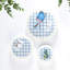 Décoration murale bleue 3 pièces, forme ovale, cadre en bois massif, pour arrangement de salon de style 3, encadrée, design moderne-1825743717-1825743723