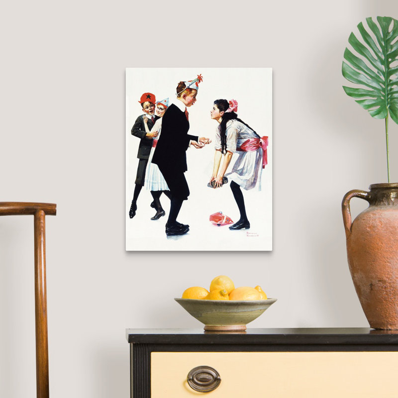«Norman Rockwell Children Dancing At Party», art mural sur toile, H 20 po x l 16 po x P 1,25 po, Toile tendue