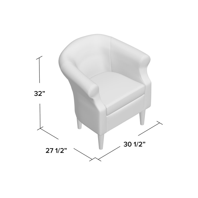 Fauteuil demi-tonneau en polyester Adea, Mélange de polyester spa DePalma