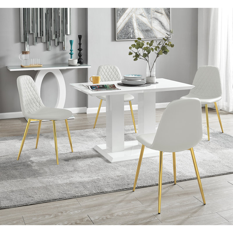 Ensemble de table de salle à manger Eubanks, Blanc
