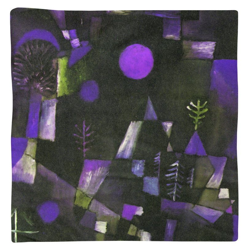 Paul Klee Cotton Square Napkin, Purple