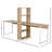 HOMCOM 88" Extra Long 2-Person Computer Desk With Storage Shelves Combo, Double Workstation Storage Study Writing Table For Home Office, Bookshelf