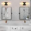 Ensemble de 2 appliques murales modernes pour salle de bain avec 2 abat-jour en verre givré et applique murale-106599485