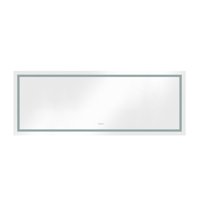 96 X 36 Inch LED Bathroom Mirror With Front And Backlight, Wall Mounted Vanity Mirror, Anti-Fog, Memory, 3 Colors, Stepless Dimmable
