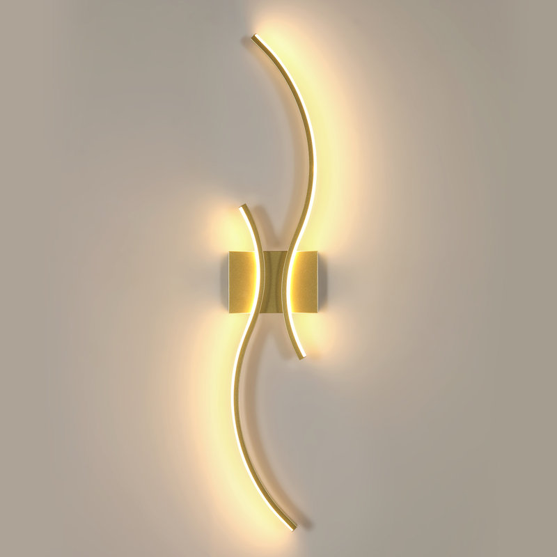 LED Flush Mounted Sconce, Gold