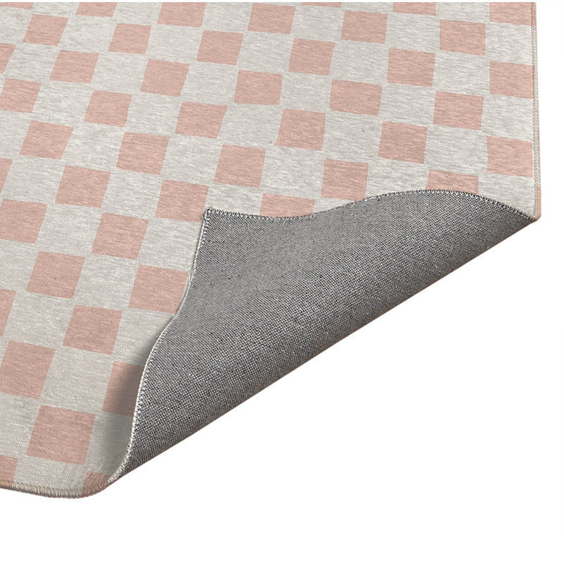 Paillasson damier, L 60 po x L 84 po, Rose