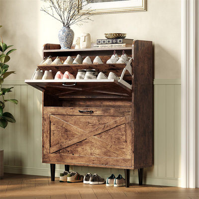16 Pair Shoe Storage Cabinet
