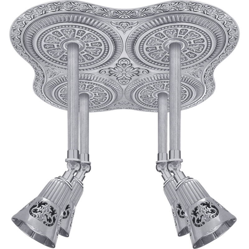 Fluellen LED Semi Flush Mount, Bright Chrome