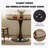 24-Inch Light Luxury Tulip Dining Table with Deep Wood Grain-889772137