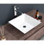 Lavabo vasque carré en céramique blanche 16X16