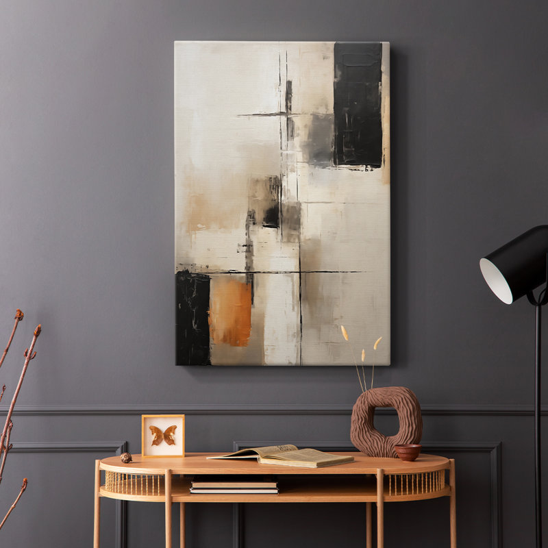 ABSTRACT Series CCCCLXIV - Toile tendue avec châssis de qualité supérieure - Prêt à être accroché, H 48 po x l 32 po