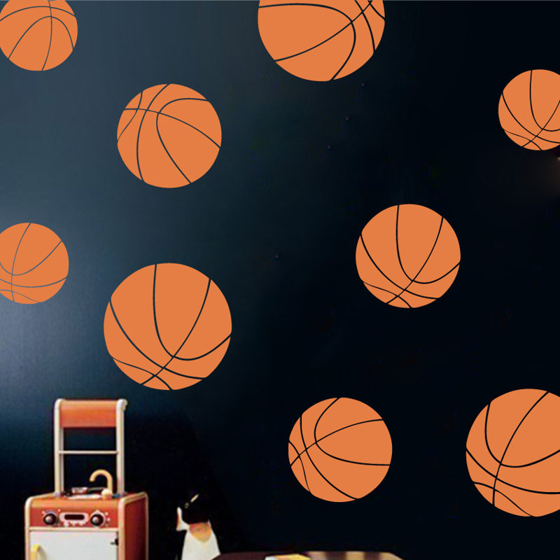 Sports Non-Wall Damaging Wall Decal, 30" H x 30" W x 0.01" D, Persimmon