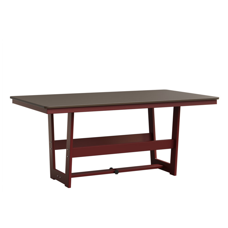 Table de salle à manger 70 po Berlin Gardens Hudson, Bronze martelé, Rouge