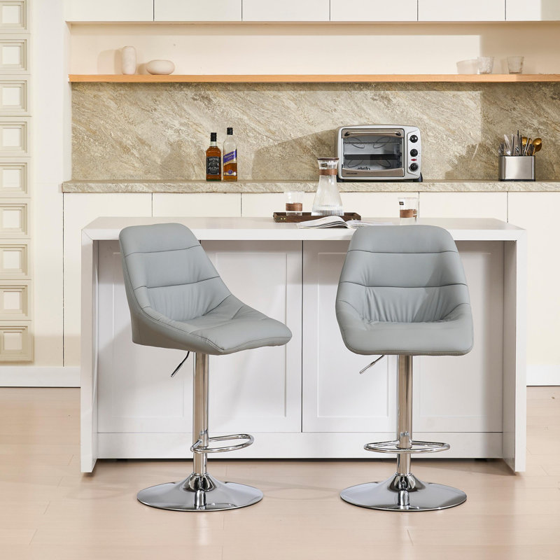 360° swivel bar stools with height adjustment (set of 2)